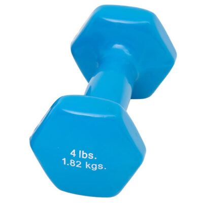 Dumbbell Weight Color Vinyl Coated 4 Lb