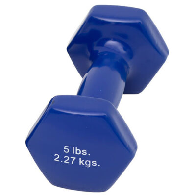 Dumbbell Weight Color Vinyl Coated 5 Lb