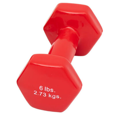 Dumbbell Weight Color Vinyl Coated 6 Lb
