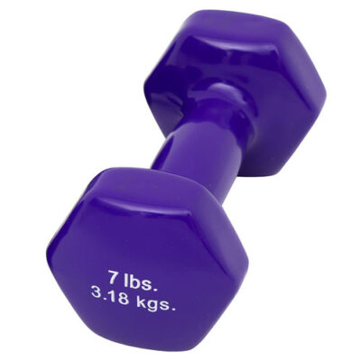 Dumbbell Weight Color Vinyl Coated 7 Lb