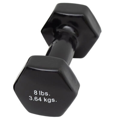 Dumbbell Weight Color Vinyl Coated 8 Lb