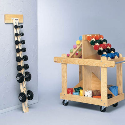 Wall Mounted Wood Dumbbell Rack