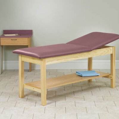 H-Brace Treatment Table Rising Top w/Shelf 27x72x31