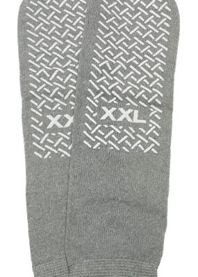 Slipper Socks; XXL Grey Pair Men's 12-13