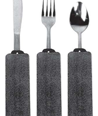 Built-Up Soft Handle Utensil Set/Teaspoon  Fork and Knife