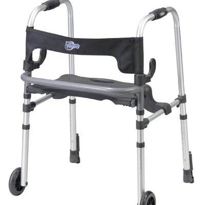 Clever-Lite Walker w/Seat & Push-Down Brakes