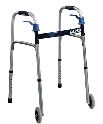 Walker Folding Trigger Release Adult with 5  Wheels  (Drive)