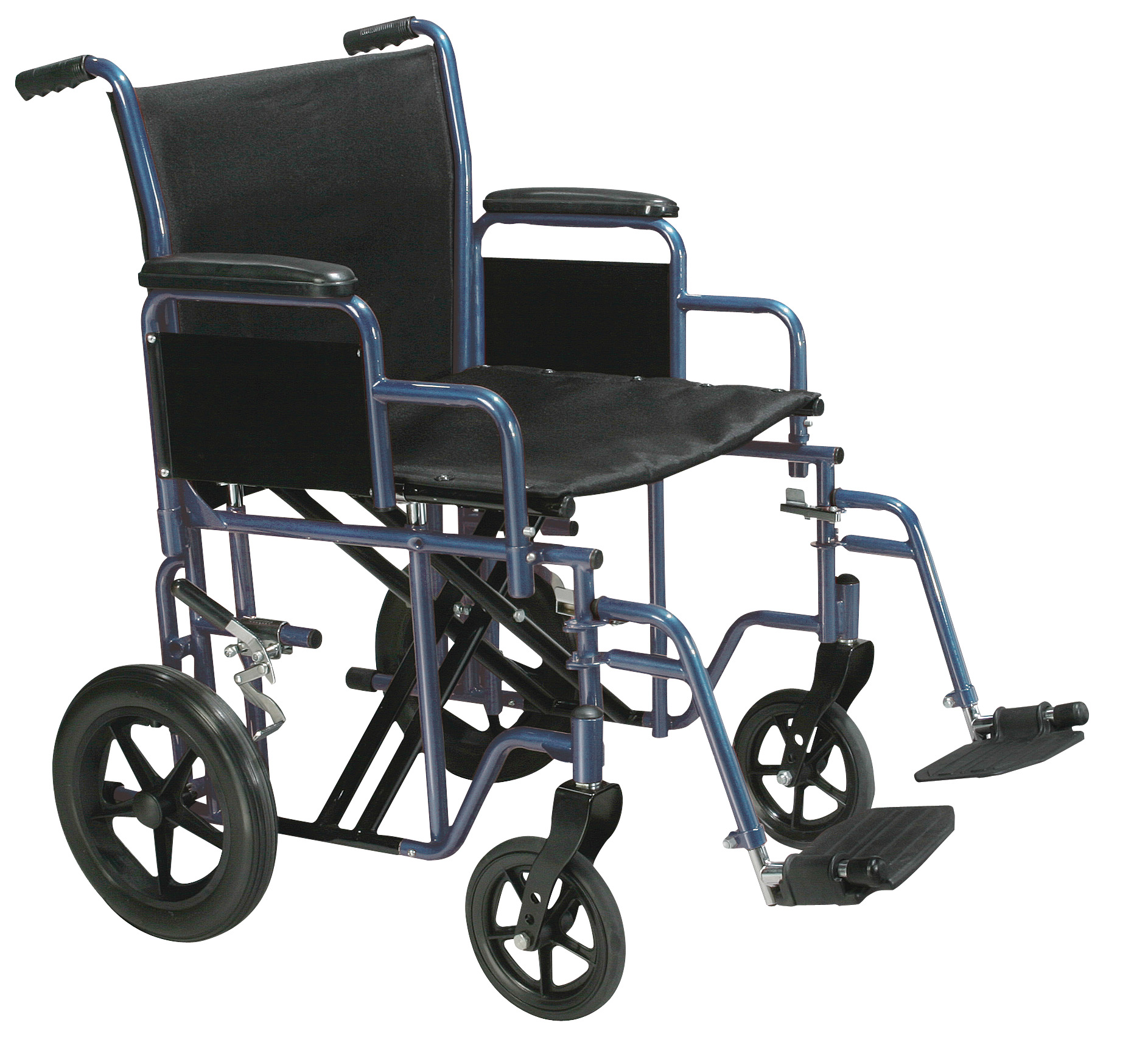 Transport Wheelchair Bariatric 20 Wide Blue