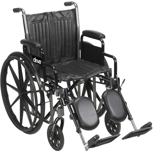 Wheelchair Econ Rem Full Arms 20 w/ Swing-Away Footrests