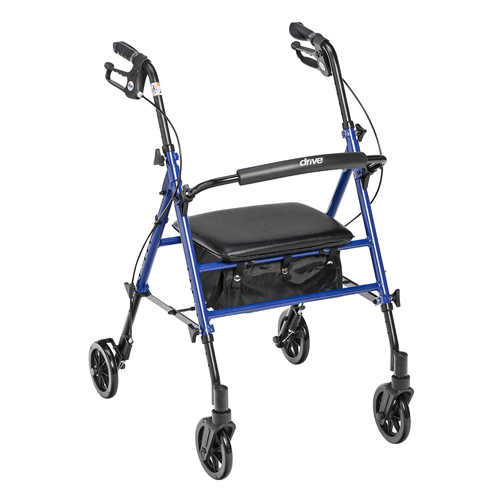 Rollator Aluminum w/Adj. Seat Height Blue