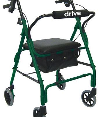 Rollator 4-Wheel Pad Seat Blue Pouch-Lever Brakes(LBPSBL)