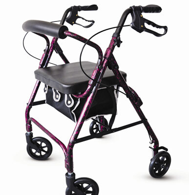 Rollator Alum - Flame Purple with Loop Brakes - PMI
