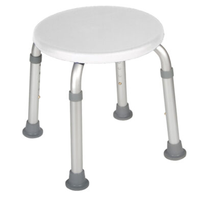 Bath Stool  - Round  White by Drive
