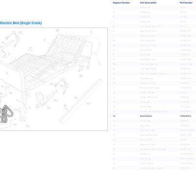 Hand Control for #1802B Semi Elec Bed  Quick Release