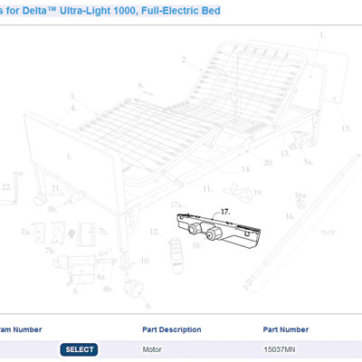 Motor Head/Footspring for Drive #15033/15235 (Each)