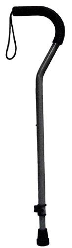 Cane w/ Tab-Loc Silencer Offset Handle Silver