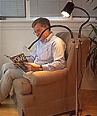 Magnifier/Lamp With Stay-Cool Lamphead  Desk Model-Black