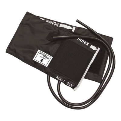 Nylon Inflation Cuff & Bladder 2-Tube  Black  Large Adult