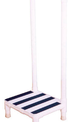 Step Stool  MRI  Single Step PVC  w/Handrail