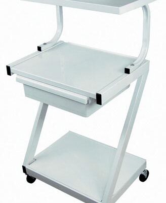 Z-Cart Steel 3-Shelf w/Drawer White
