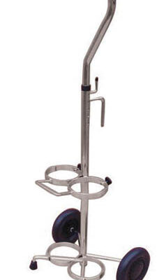 Oxygen Cylinder Cart-Dual Tank For D/E Cylinders