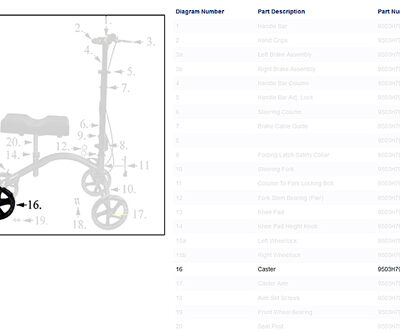 Replacement Caster for 1089S Knee Walker