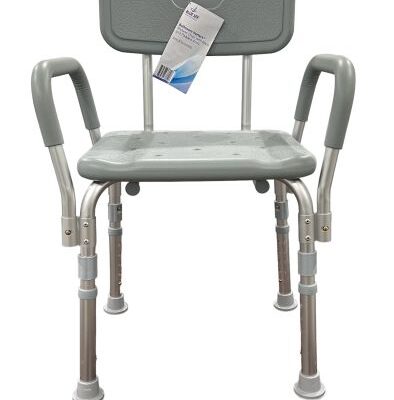 Bathroom Perfect Shower Chair with Back & Padded Arms Cs/2