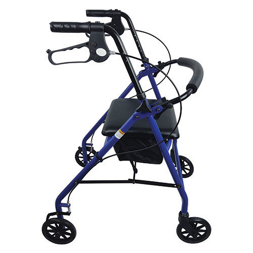 ROLL WITH ME Aluminum Rollator w/6 Wheels Blue by Blue Jay