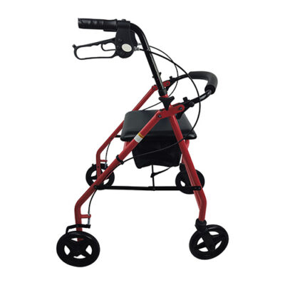 ROLL WITH ME Aluminum Rollator w/7.5  Wheels Red by Blue Jay