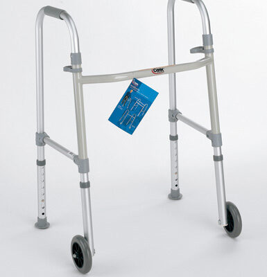 Walker  Dual Paddle  Folding w/ 5  Wheels & Glides