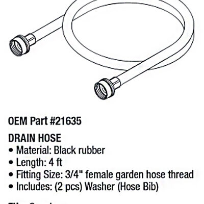 Drainage Hose f/ Hydrocollator